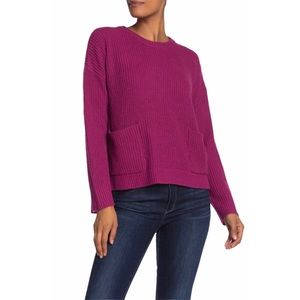 MELLODAY Berry Two Pocket Pullover Sweater